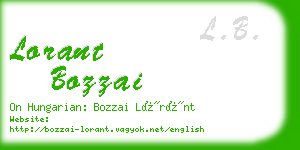 lorant bozzai business card